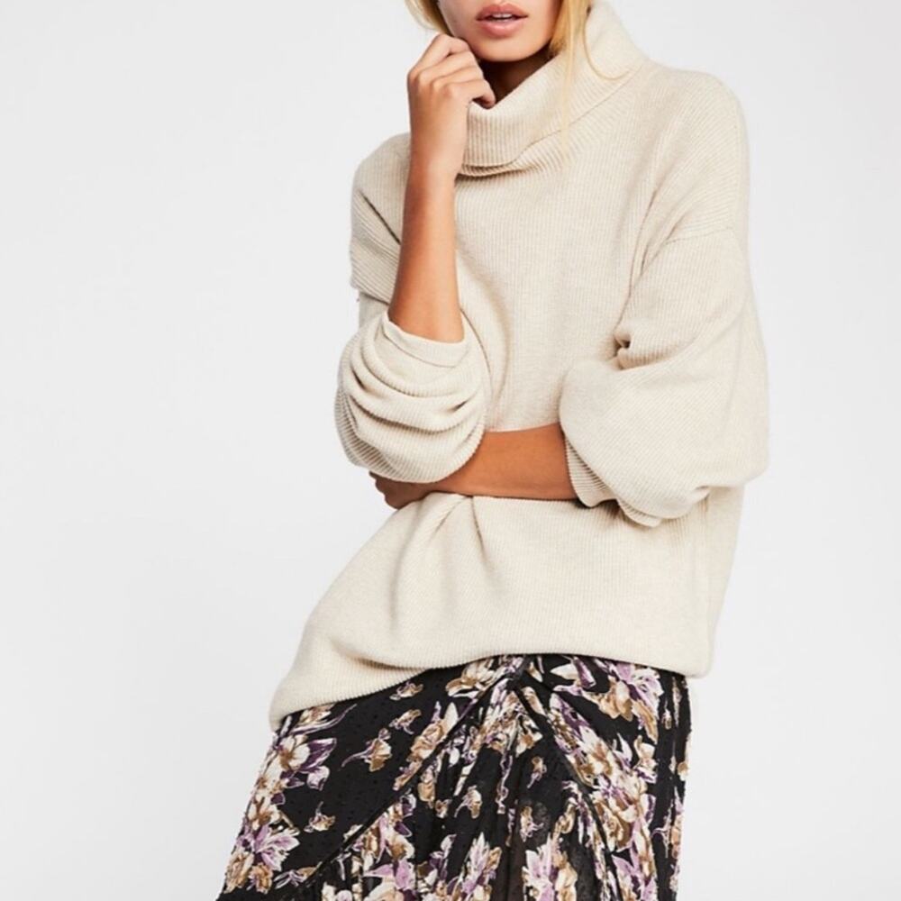 Free People Softly Structured Pullover Turtleneck… - image 2
